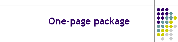 One-page package